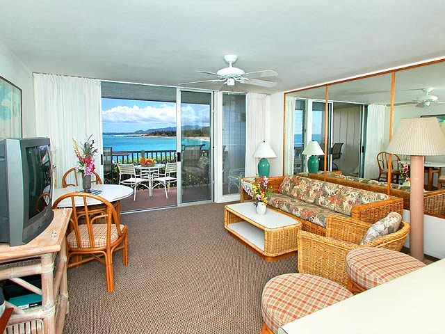 Wailua Bay View from lanai - Island of Kauai